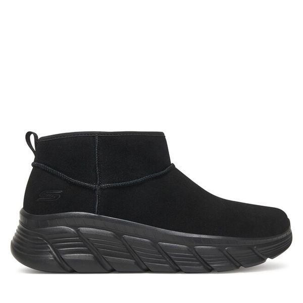 Śniegowce Skechers. Czarne śniegowce Skechers, bez wzorów, bez zapięcia. Za 289.99 zł.