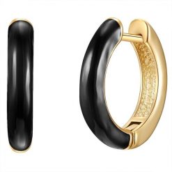 Yokoamii Creolen gelbgold gelb Kolczyki koła 1 ct Damski. Czarne kolczyki Yokoamii, pozłacane. Za 239.99 zł.