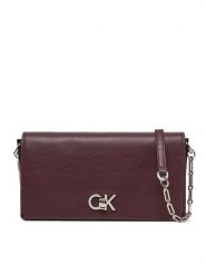 Calvin Klein Torebka K60K612806 Bordowy. Czerwone kopertówki Calvin Klein, bez wzorów, ze skóry, wizytowe, bez dodatków. Za 289.99 zł.