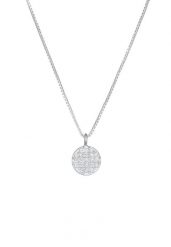 Elli Damski okrągły wisiorek z kryształkami ze srebra próby 925 Sterling Silver Naszyjniki 1 ct. Szare naszyjniki Elli, z materiału, srebrne. Za 213.99 zł.