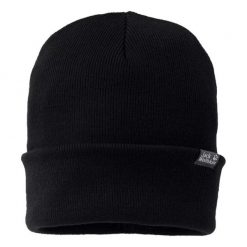 Czapka zimowa Jack Wolfskin Rib. Czarne czapki zimowe Jack Wolfskin, bez wzorów, sportowe. Za 82.90 zł.