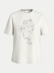 Vila T-Shirt Sybil 14108062 Biały Regular Fit. Białe t-shirty Vila, s, bez wzorów, z bawełny, bez kołnierzyka, bez ramiączek. Za 49.99 zł.