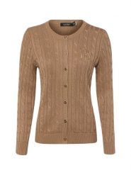 Lauren Ralph Lauren Kardigan Kobiety Bawełna brązowy, XS. Brązowe swetry Lauren Ralph Lauren, xs, bez wzorów, z bawełny, eleganckie, bez ramiączek. Za 949.95 zł.