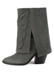 Loft37 Skórzane botki w kolorze antracytowym rozmiar: 37. Czarne botki loft37, bez wzorów, eleganckie, bez obcasa, bez zapięcia. Za 491.99 zł.