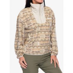 Polar damski Columbia Sequoia Grove Printed Half Zip. Brązowe bluzy z polaru Columbia, bez wzorów, z polaru, trekkingowe. Za 261.99 zł.