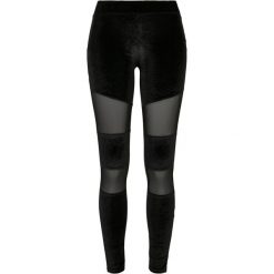 Legginsy Damskie Tech Velvet Mesh. Czarne legginsy Urban Classics, bez wzorów, z meshu, sportowe. Za 85.99 zł.