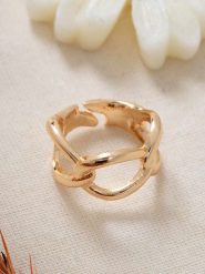 Lodie Silver Pozłacany pierścionek rozmiar: onesize. Szare pierścionki Lodie Silver, metalowe. Za 34.99 zł.