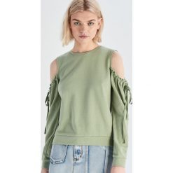 Bluza z bufiastymi rękawami - Zielony. Bluzy marki Sinsay. Za 39.99 zł.
