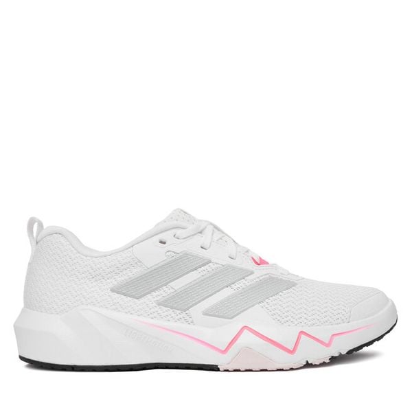 Buty na siłownię adidas. Białe buty treningowe adidas, bez wzorów, bez zapięcia, na fitness i siłownię. Za 284.99 zł.