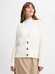 Marie Lund kardigan z zawartością alpaki Kobiety drobna dzianina biały, L. Białe swetry Marie Lund, l, bez wzorów, z dzianiny, bez ramiączek. Za 279.95 zł.