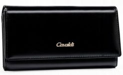 Portfel damski 4U Cavaldi PX22-20-BL czarny. Czarne portfele 4U Cavaldi, bez wzorów, ze skóry ekologicznej. Za 51.99 zł.