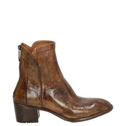 KLASYCZNE BRĄZOWE BOTKI AP14A ANG TEAK. Brązowe botki Venezia, bez wzorów, ze skóry, klasyczne, bez obcasa, bez zapięcia. Za 799.00 zł.