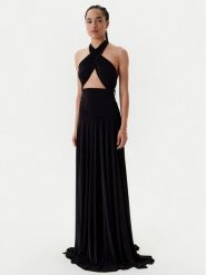 NORMA KAMALI Sukienka wieczorowa KK1253PLO61001 Czarny Slim Fit. Czarne sukienki Norma Kamali, s, bez wzorów, z syntetyku, wizytowe, bez kołnierzyka, bez ramiączek. Za 1,239.00 zł.