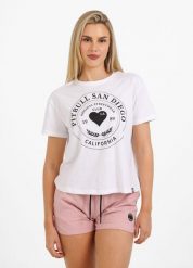 Koszulka bawełniana sportowa t-shirt dla dorosłych Heartie. Białe t-shirty sportowe PITBULL, m, z aplikacjami, z bawełny, bez ramiączek. Za 39.99 zł.