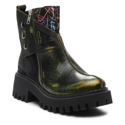 Botki Maciejka. Czarne botki Maciejka, bez wzorów, bez obcasa, na płaskiej podeszwie, bez zapięcia. Za 439.99 zł.