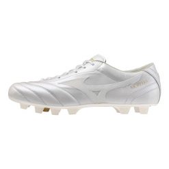 Buty piłkarskie Mizuno Morelia Ul Japan 40Th FG. Białe buty treningowe Mizuno, bez wzorów, z materiału, bez zapięcia, do biegania. Za 1,059.00 zł.