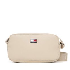 Torebka Tommy Jeans. Brązowe listonoszki Tommy Jeans, bez wzorów, z jeansu, bez dodatków. Za 369.99 zł.