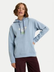 Roxy Bluza Surf Stoked Brushed Art ERJFT05020 Błękitny Regular Fit. Niebieskie bluzy Roxy, l, bez wzorów, z bawełny, bez ramiączek, bez kaptura. Za 219.99 zł.