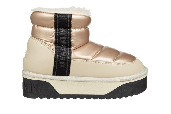 Śniegowce D Franklin Nordic V2 Low Bomb Beig 206012, Beżowy, Materiał - 39. Brązowe śniegowce D.Franklin, bez wzorów, z gumy, bez zapięcia. W wyprzedaży za 179.10 zł.