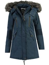Geographical Norway Parka "Coraly" w kolorze granatowym rozmiar: XXL. Niebieskie płaszcze Geographical Norway, xxl, bez wzorów, bez kaptura. Za 330.97 zł.