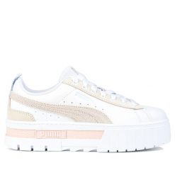 Buty damskie trampki sportowe Puma MAYZE MIX. Białe trampki Puma, bez wzorów, z gumy, sportowe, bez zapięcia. Za 571.00 zł.