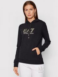 EA7 Emporio Armani Bluza 8NTM36 TJCQZ 0200 Czarny Regular Fit. Czarne bluzy EA7 Emporio Armani, xs, bez wzorów, z bawełny, bez kaptura. Za 259.99 zł.