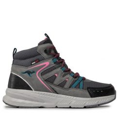 Trapery KangaRoos. Szare traperki KangaROOS, bez wzorów, bez obcasa, bez zapięcia. Za 329.99 zł.