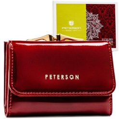 Portfel damski Peterson PTN 5157-SH czerwony. Czerwone portfele Peterson, bez wzorów. Za 60.00 zł.