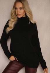 Czarny Golf Bez Zdobień Minimalistyczny Torlena. Czarne swetry Renee, m, z aplikacjami, z jeansu, biznesowe, bez ramiączek. W wyprzedaży za 87.99 zł.