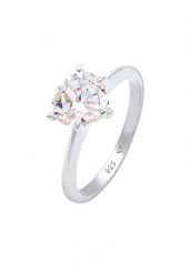 Elli Damski soliter zaręczynowy miłość z cyrkonią kryształami w srebrze 925 Sterling Silver Pierścionki 1 ct. Szare pierścionki Elli, z cyrkonią, srebrne. Za 243.99 zł.