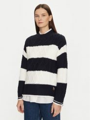 U.S. Polo Assn. Sweter WUP1175 Granatowy Relaxed Fit. Niebieskie swetry U.S. Polo Assn., l, bez wzorów, z syntetyku, bez ramiączek. Za 199.99 zł.