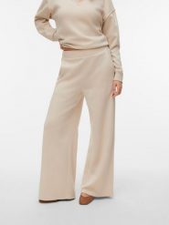 Vero Moda Spodnie dresowe w kolorze kremowym rozmiar: XL. Brązowe spodnie dresowe Vero Moda, bez wzorów, z dresówki. Za 113.99 zł.