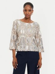 Bruuns Bazaar Bluzka Ignara BBW4047 Beżowy Regular Fit. Brązowe bluzki Bruuns Bazaar, bez wzorów, z syntetyku, bez kołnierzyka, bez ramiączek. Za 399.99 zł.