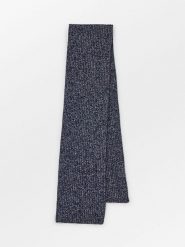 Becksöndergaard Wełniany szal w kolorze granatowym - 170 x 25 cm rozmiar: onesize. Niebieskie szaliki i kominy Becksöndergaard, bez wzorów, z kaszmiru. Za 304.99 zł.