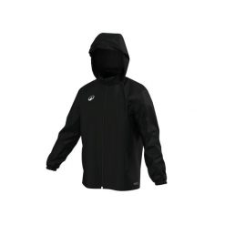 Kurtka wiatrówka piłkarska Kipsta Essential Club 50. Czarne kurtki KIPSTA, l, bez wzorów, z materiału, sportowe, bez kaptura. Za 69.99 zł.