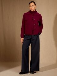 Perfect Cashmere Kaszmirowy kardigan "Hekla" w kolorze bordowym rozmiar: XXL. Czerwone swetry Perfect Cashmere, xxl, bez wzorów, z kaszmiru, bez ramiączek. Za 739.99 zł.