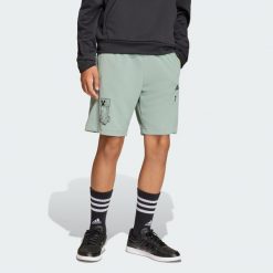 Szorty Treningowe Adidas Minecraft. Zielone szorty sportowe adidas, bez wzorów, na jogę i pilates, climacool (adidas). Za 129.00 zł.