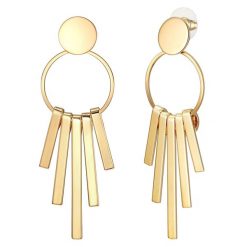 Lulu & Jane Kolczyki Stop metali Żółte złoto 1 ct Damski. Żółte kolczyki Lulu & Jane, pozłacane. Za 139.99 zł.