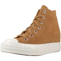 Buty CONVERSE CHUCK 70 WEDGE HI Brązowy. Brązowe buty trekkingowe Converse, bez wzorów, ze skóry, bez zapięcia, trekkingowe. Za 372.99 zł.