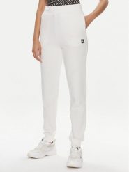 Hugo Spodnie dresowe Nelfinia 50522417 Biały Regular Fit. Białe spodnie dresowe Hugo, bez wzorów, z bawełny. Za 339.99 zł.