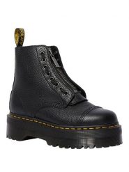 Dr. Martens Skórzane botki w kolorze czarnym rozmiar: 38. Czarne botki Dr Martens, bez wzorów, z okrągłym noskiem, bez obcasa, na platformie, bez zapięcia. Za 790.67 zł.