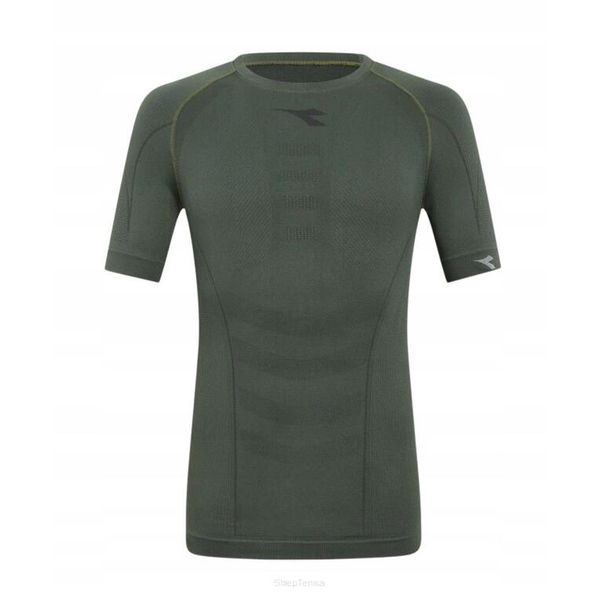 Koszulka kompresyjna Diadora SS T-shirt Stratozero. Zielone bielizna termoaktywna damska Diadora, bez wzorów, bez ramiączek. Za 224.99 zł.