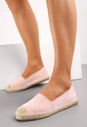 Różowe Klasyczne Espadryle na Płaskiej Plecionej Podeszwie Kavissa. Czerwone espadryle Renee, bez wzorów, klasyczne, bez obcasa, na płaskiej podeszwie. W wyprzedaży za 47.99 zł.