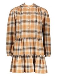 GAP Sukienka w kolorze karmelowo-czarnym rozmiar: XL. Brązowe sukienki GAP, na co dzień, xl, bez wzorów, z bawełny, bez kołnierzyka, bez ramiączek, mini, proste. Za 83.62 zł.