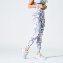 Legginsy fitness damskie Domyos. Legginsy DOMYOS, bez wzorów, z elastanu, sportowe. Za 99.99 zł.