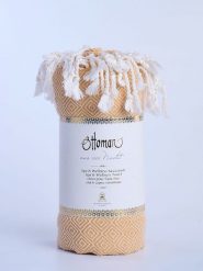 Ottoman Chusta hammam "Raute" w kolorze żółtym - 190 x 105 cm rozmiar: onesize. Żółte chusty Ottoman, bez wzorów, z bawełny. Za 65.99 zł.