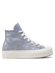 Converse Trampki Chuck Taylor All Star Lift Platform Suede Shimmer Hi A11549C Fioletowy. Fioletowe trampki Converse, bez wzorów, ze skóry, retro, bez zapięcia. Za 299.99 zł.
