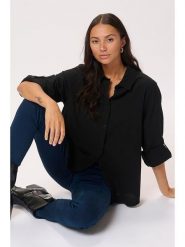 Kaffe Koszula w kolorze czarnym rozmiar: 44. Czarne koszule Kaffe, bez wzorów, z bawełny, bez kołnierzyka, bez ramiączek. Za 104.99 zł.