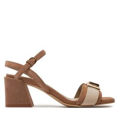 Sandały Furla. Szare sandały Furla, bez wzorów, bez obcasa, na słupku, bez zapięcia. Za 1,419.00 zł.