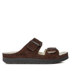 Klapki Berkemann. Brązowe klapki Berkemann, bez wzorów, bez obcasa, bez zapięcia. Za 319.99 zł.